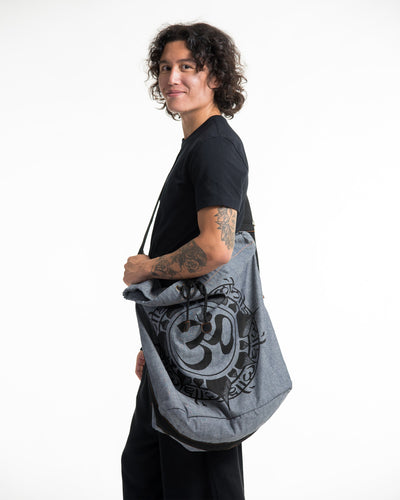 Infinitee Ohm Denim Drawstring Tote Bag