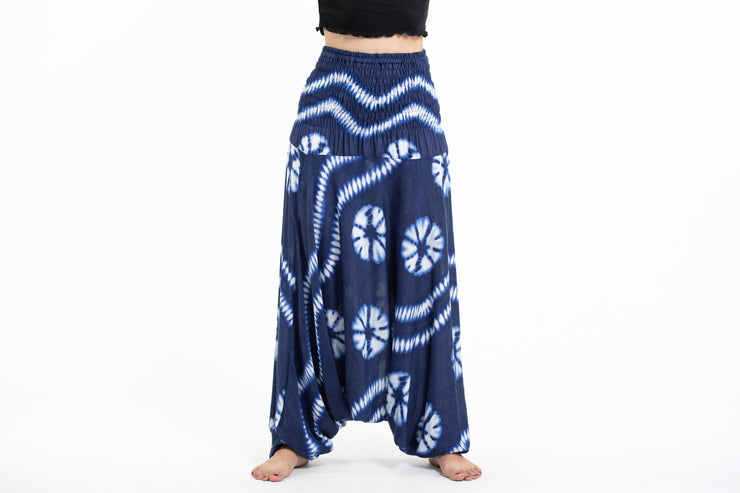 Tie Dye 2-in-1 Jumpsuit Harem Pants in Indigo