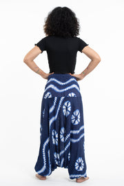 Tie Dye 2-in-1 Jumpsuit Harem Pants in Indigo