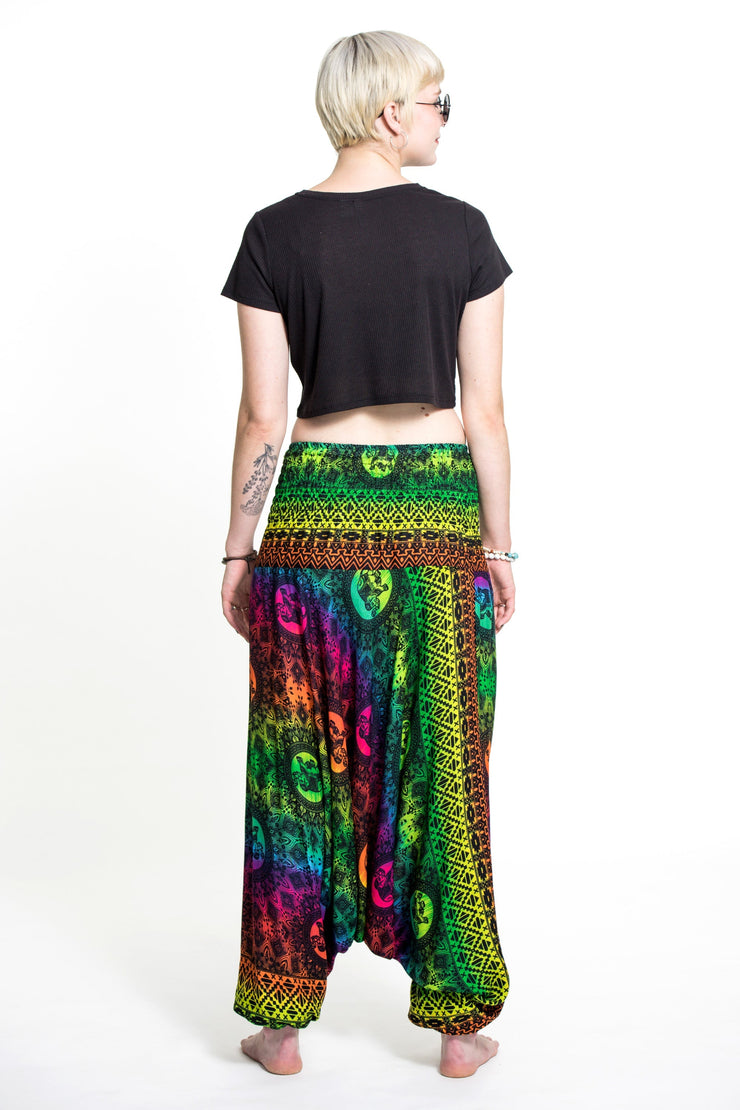 Rainbow Elephant 2-in-1 Jumpsuit Elephant Pants in Green