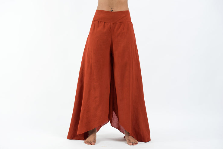 Women's Cotton Tinkerbell Palazzo Pants in Brick