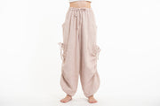 Women's Ribbed Cotton Pants in Pink