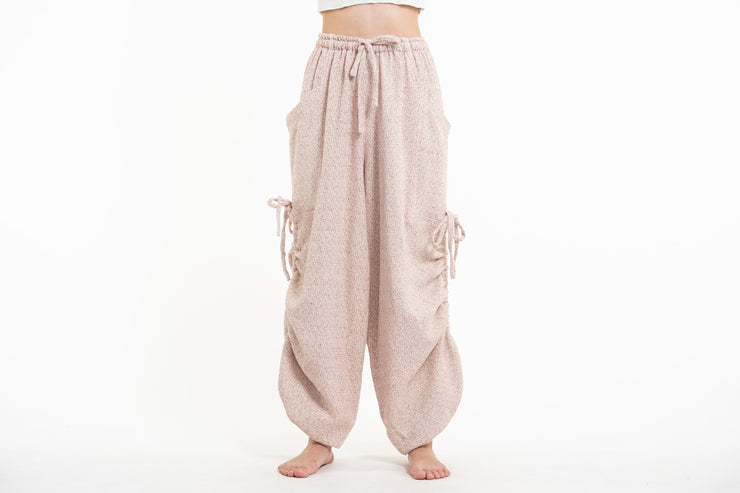 Women's Ribbed Cotton Pants in Pink