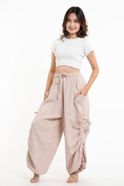 Women's Ribbed Cotton Pants in Pink