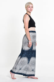 Marble Mandalas Palazzo Style Harem Pants in Indigo