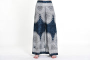 Marble Mandalas Palazzo Style Harem Pants in Indigo