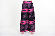 Turtle Print Palazzo Style Harem Pants in Pink