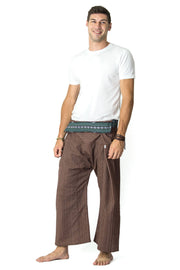 Unisex Thai Fisherman Pants in Brown