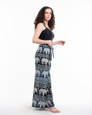 Divine Elephant Wrap Palazzo Style Harem Pants in Navy