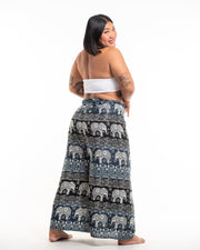 Plus Size Divine Elephant Wrap Palazzo Style Harem Pants in Navy