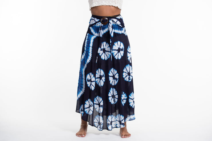 Tie Dye Handkerchief Midi Skirt in Blue