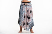 Plus Size Paisley Mandalas Handkerchief Midi Skirt in Silver Gray