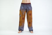 Geometric Mandalas Women's Harem Pants in Bronze