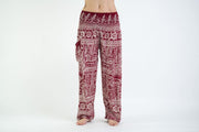 Tribal Prints Women's Harem Pants in Red