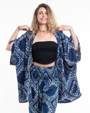 Patchwork Paisley Kimono Cardigan in Navy