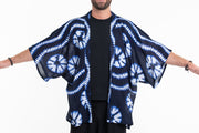 Tie Dye Kimono Cardigan in Indigo