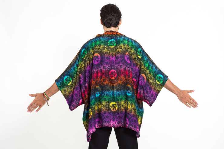 Rainbow Elephant Kimono Cardigan in Purple