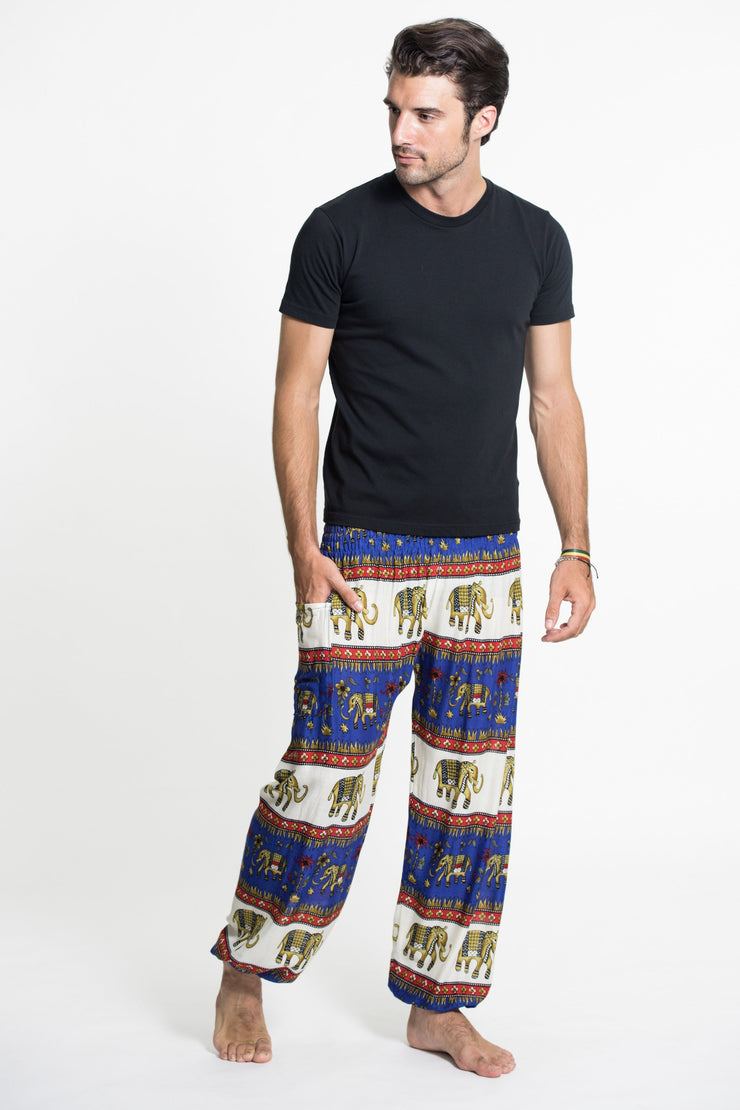 Elephant Bliss Men's Elephant Pants in Blue