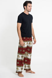 Elephant Bliss Men's Elephant Pants in Red