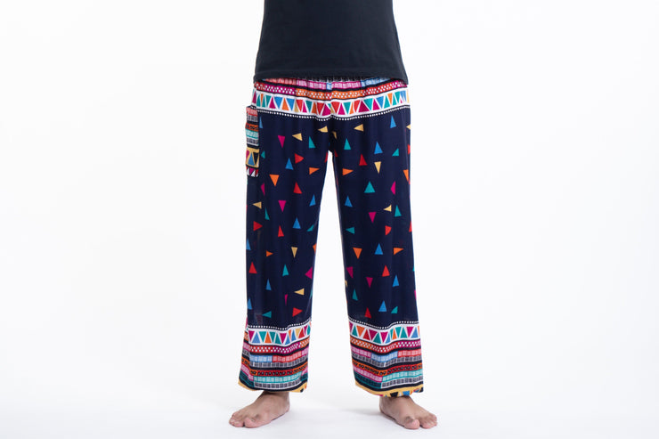 Triangles Men's Harem Pants in Navy