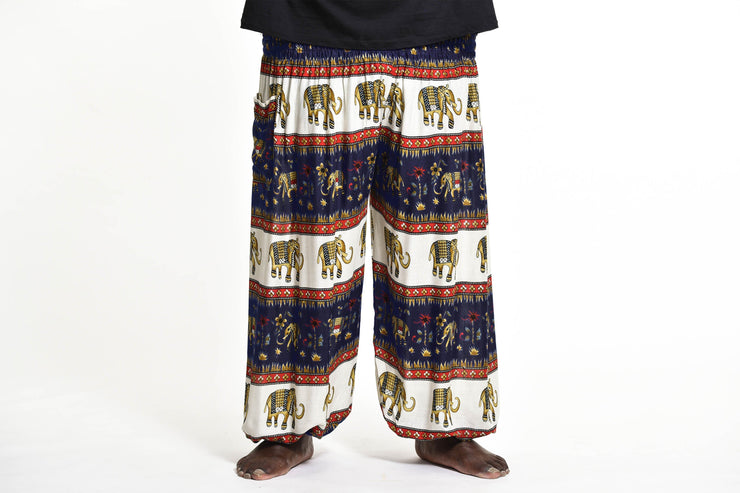 Plus Size Elephant Bliss Men's Elephant Pants in Navy