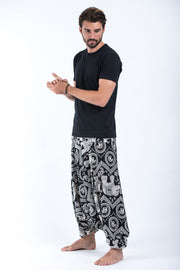 Imperial Elephant Drop Crotch Men's Elephant Pants in Black