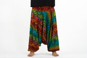 Plus Size Rainbow Elephant Drop Crotch Men's Elephant Pants in Orange