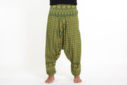 Hill Tribe Elephant Men's Elephant Pants in Green