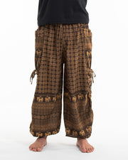 Men's Hill Tribe Cotton Elephant Pants in Brown