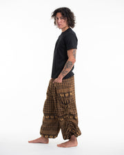 Men's Hill Tribe Cotton Elephant Pants in Brown