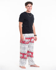 Floral Elephant Tall Harem Pants in Red