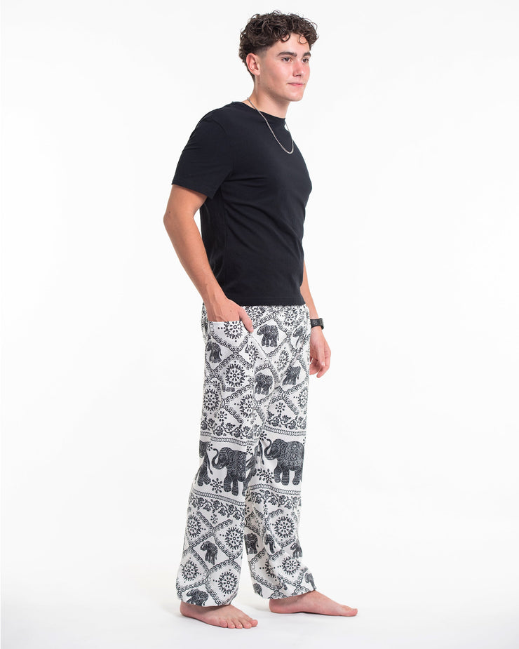 Diamond Elephant Tall Harem Pants in White