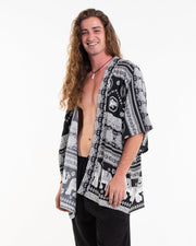 Parade Elephant Kimono Cardigan in Black