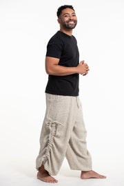 Men's Ribbed Cotton Pants in Beige