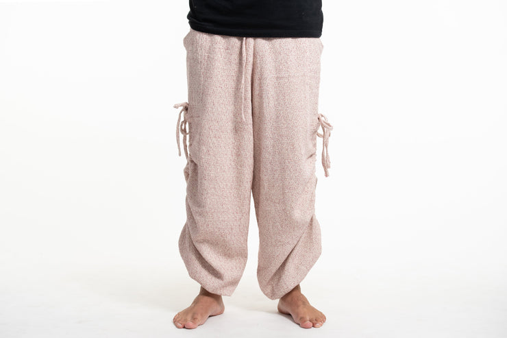 Men's Ribbed Cotton Pants in Pink