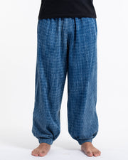 Men's Stone Washed Cotton Pants in Indigo