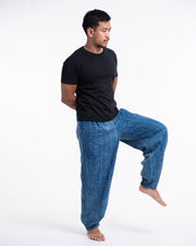 Men's Stone Washed Cotton Pants in Indigo