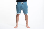 Men's Terry Shorts with Aztec Pockets in Blue