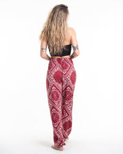 Patchwork Paisley Tall Harem Pants in Red