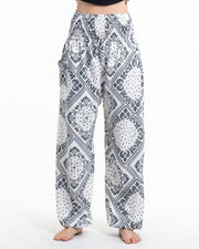 Patchwork Paisley Tall Harem Pants in White