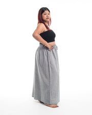 Plus Size Women's Linen Cotton Blend Palazzo Pants in Navy