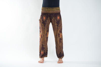 Peacock Eye Men's Harem Pants in Brown