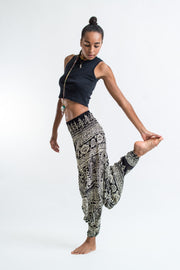 Tribal Prints 2-in-1 Jumpsuit Harem Pants in Black