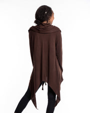 Hooded Cardigan in Brown