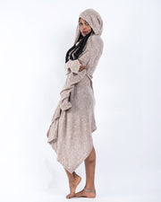 Hooded Pixie Sweater Dress in Cream