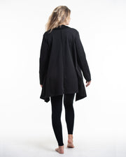 Fleece Cardigan in Black