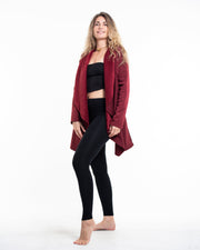 Fleece Cardigan in Red