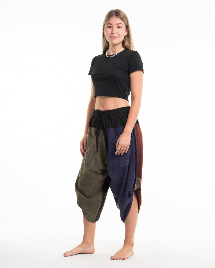 Women's Patchwork Stonewash Cropped Pants