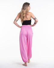 Solid Color Women's Harem Pants in Light Pink