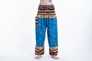 Triangles Women's Harem Pants in Ocean Blue